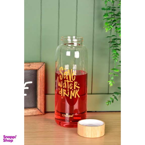 بطری آب یونیک طرح save water کد 3058 گنجایش 1.03 لیتر