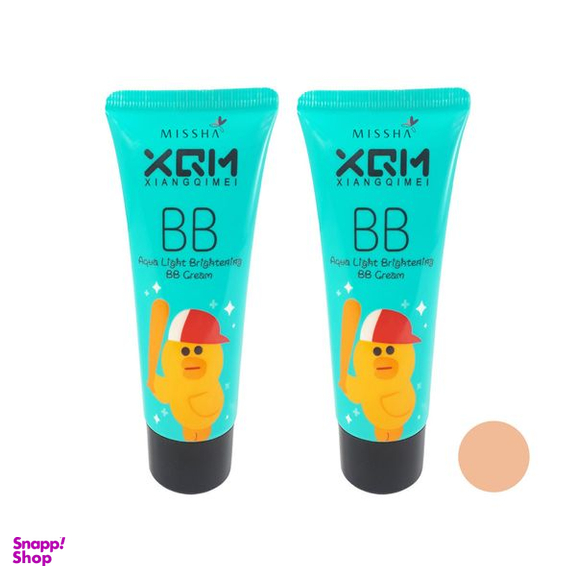 کرم پودر BB میشا مدل Aqua Brightening حجم 65 میلی لیتر مجموعه 2 عددی