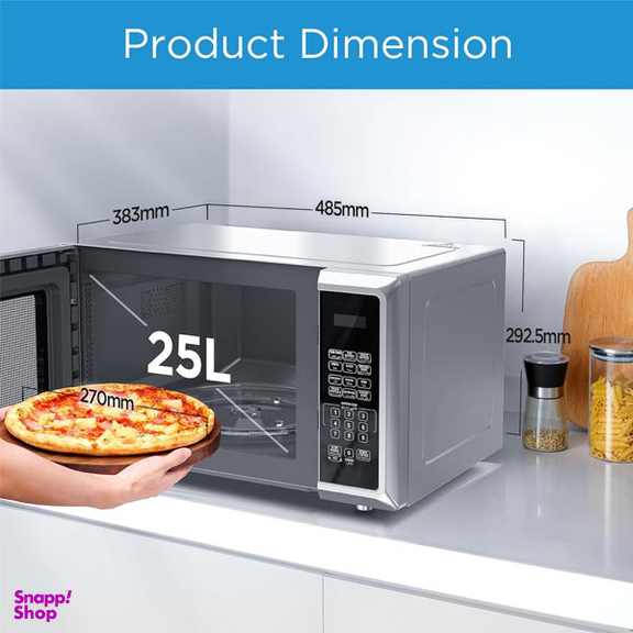مایکروویو 25 لیتری لمسی میدیا مدل MIDEA EM925A2GU-SL