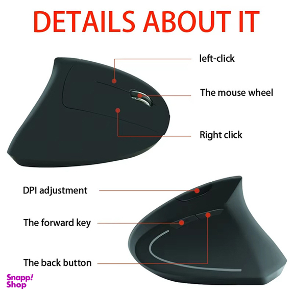 ماوس بی سیم ارگونومیک مدل JSY-6
