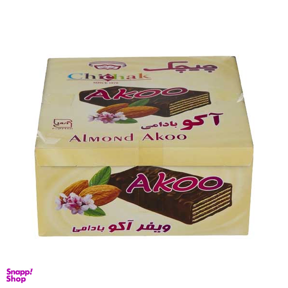 ویفر آکو بادامی چیچک بسته 24 عددی