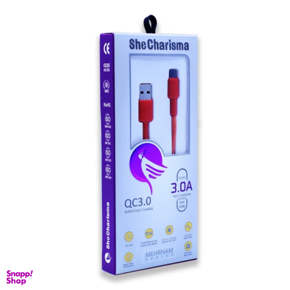 کابل تبدیل USB به Lightning شی کاریزما مدل MEHRNAM طول 1.2 متر