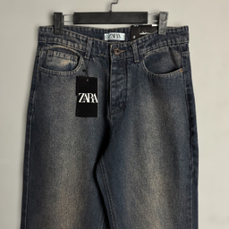 شلوار بگ مردانه طرح زارا کد 3675 رنگ آبی تیره