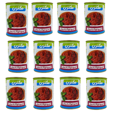 کنسرو خوراک بادمجان مکنزی وزن 380 گرم بسته 12 عددی