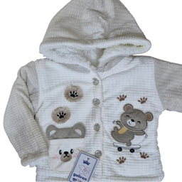 کاپشن دو تکه نوزاد گلیران کد 127 رنگ سفید