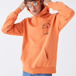 هودی مردانه ال سی وایکیکی مدل tera رنگ نارنجی