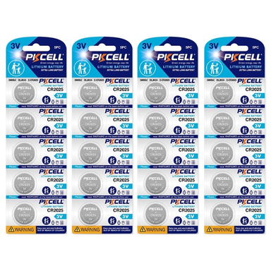 باتری سکه ای پی‌کی سل مدل CR2025 3V Lithium Manganese بسته 20 عددی