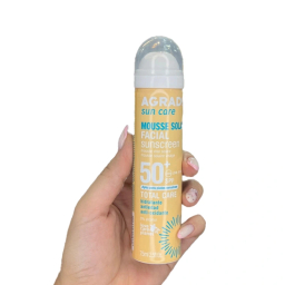 موس ضد آفتاب صورت آگرادو مدل +SPF50 حجم 75 میلی لیتر