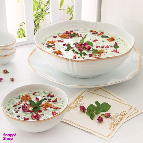 ست قاب و قدح چینی زرین ایران مدل ریوا درجه یک