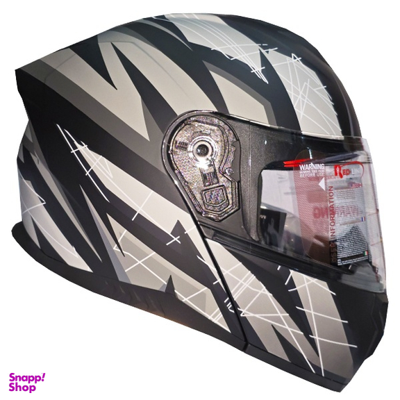 کلاه کاسکت ردلاین مدل فک متحرک عینک دار کد RE938_2