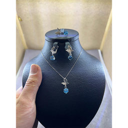 سرویس نقره زنانه سواروسکی مدل مکعب جواهری کد 148855