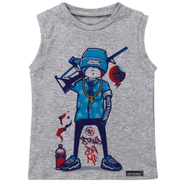 تاپ پسرانه 27 مدل Gang Little Boy کد MH776 رنگ طوسی