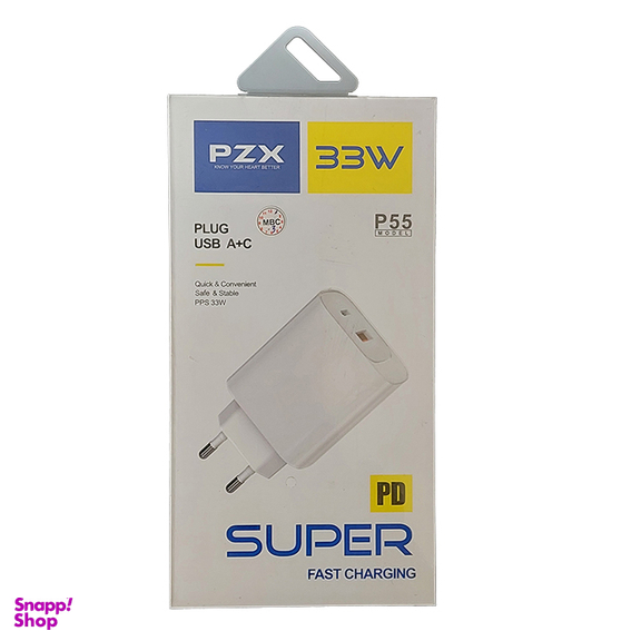 شارژر دیواری 33 وات پی زد ایکس مدل P55
