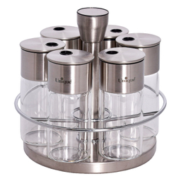 ست جای ادویه 6 پارچه یونیک کد 1620 به همراه استند