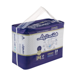 پوشینه چسبی بزرگسال هانی لایف سایز متوسط مدل 01 بسته 16 عددی