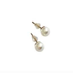 گوشواره طلا 18 عیار زنانه طرح لوتوس مدل مروارید کد J-1118-66