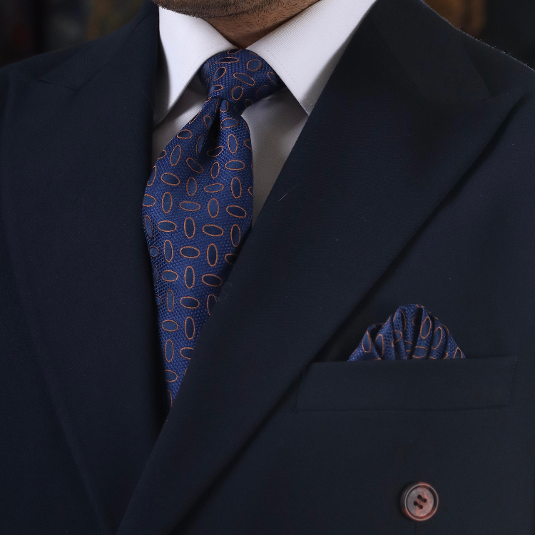 ست کراوات و دستمال جیب مردانه نسن کد T250