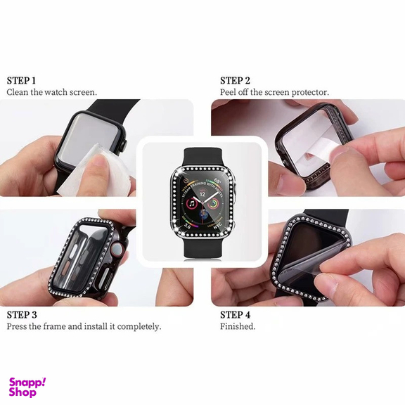 کاور اپیکوی مدل Diamond Cover Apple Watch مناسب برای اپل واچ سری 10 سایز 46 میلی متری