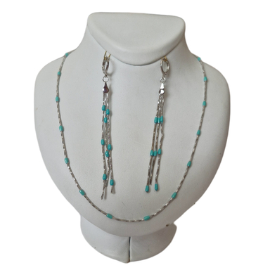 ست و نیم ست زیور زنانه فیروزه کوب کد 44