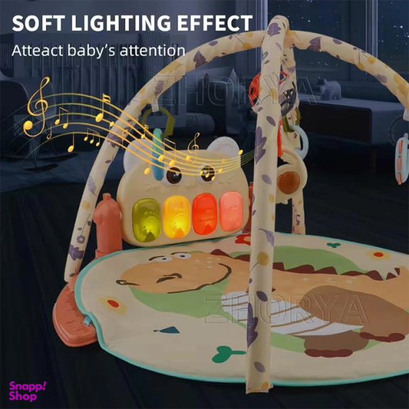 تشک بازی موزیکال پیانو دار طرح دایناسور