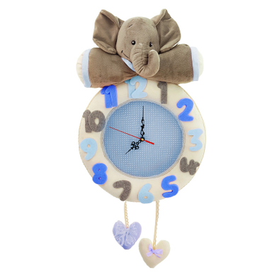 ساعت دیواری کودک نی نی سیس مدل فیل کد W-F/AB