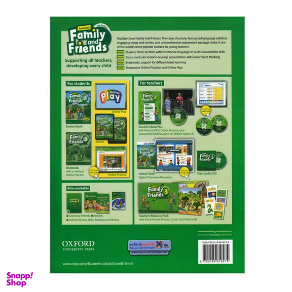 کتاب American Family And Friends 3 اثر Tamzin Thompson And Noami Simmons انتشارات Oxford