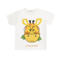 ست تیشرت و شلوارک پسرانه فیورلا مدل زرافه ی باهوش کد 25033