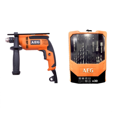 دریل چکشی آاگ مدل SBE 630 R مجموعه 30 عددی