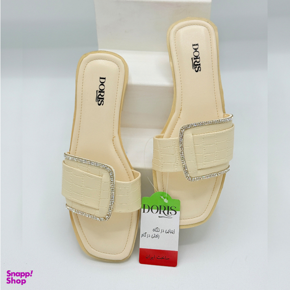 صندل زنانه دوریس مدل لیندا کد 03 رنگ کرم