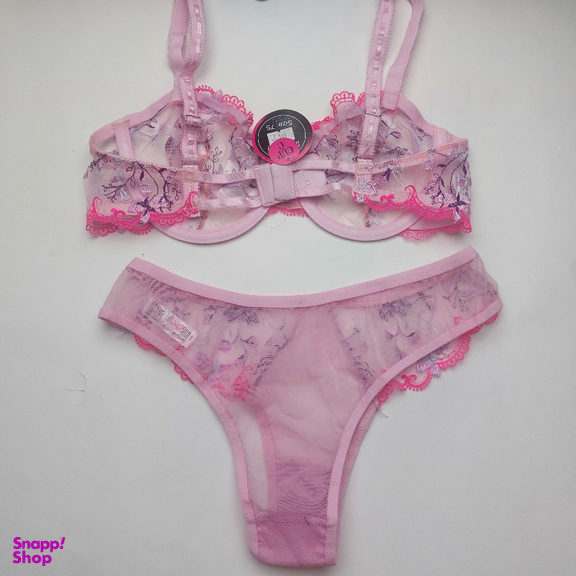 ست شورت و سوتین زنانه نوشه پوش مدل فنردار توری کد 88827 رنگ یاسی