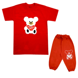 تیشرت شلوارک مدل C-1044 رنگ قرمز