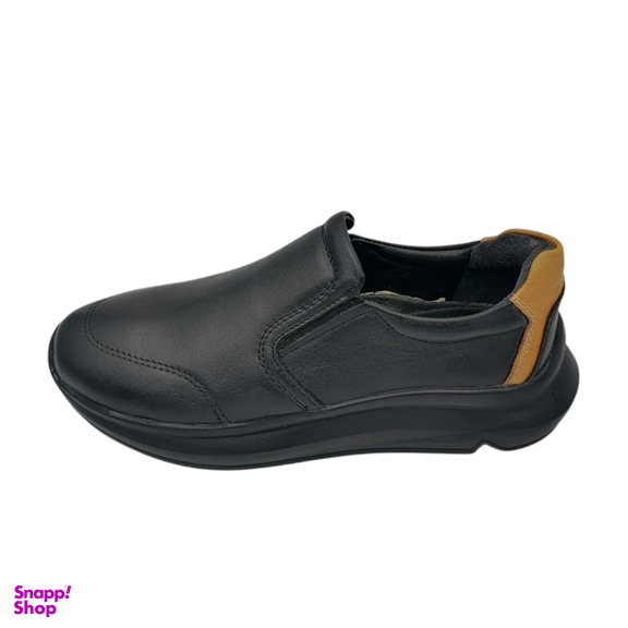 کفش طبی زنانه چرم ریباری مدل C22 رنگ مشکی