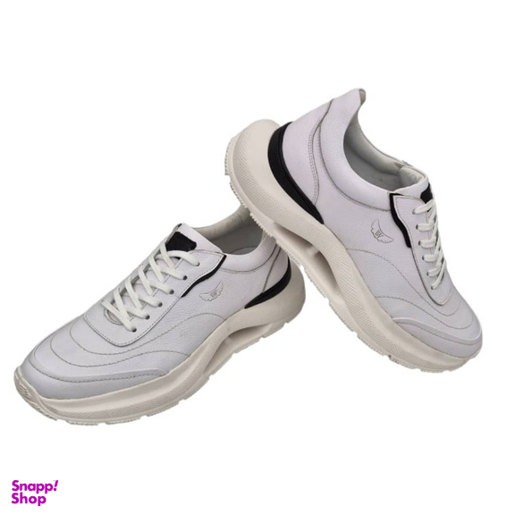 کفش طبی مردانه چرم ریباری مدل W105 رنگ سفید