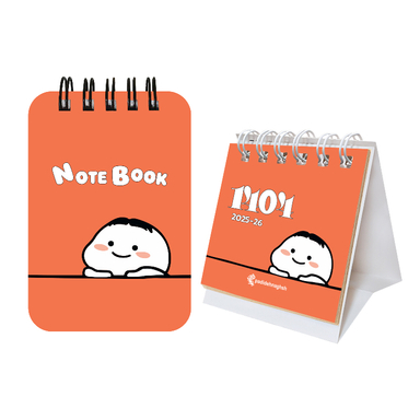 تقویم رومیزی سال 1404 پدیده نقش به همراه دفترچه یادداشت مدل تاینی استیکر