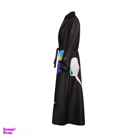 مانتو زنانه گره استایل مدل شب بو رنگ مشکی