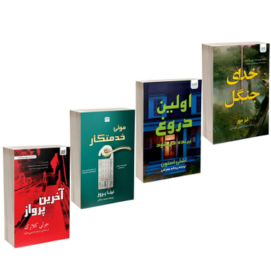 کتاب خدای جنگل و اولین دروغ برنده می شود و مولی خدمتکار و آخرین پرواز اثر جمعی از نویسندگان نشر آذرگون 4 جلدی