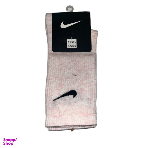 جوراب زنانه طرح نایک کد N1 رنگ صورتی سفید