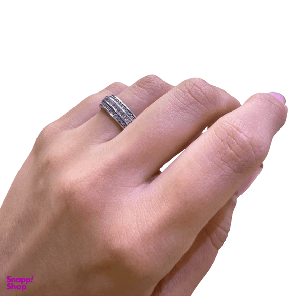 انگشتر نقره 925 عیار زنانه طرح تمام نگین کد roj 1344