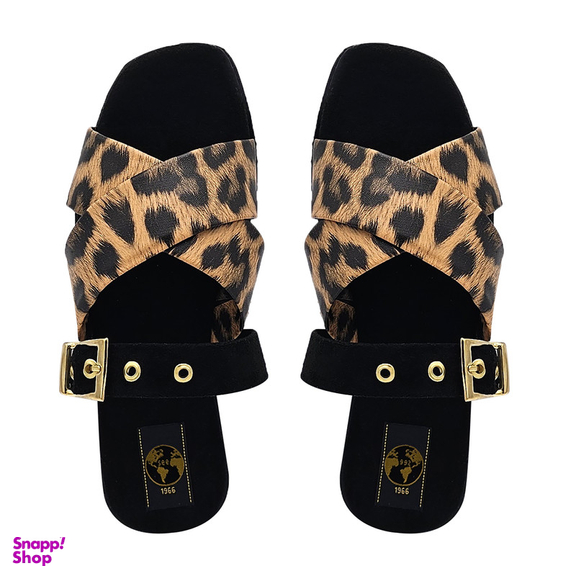 صندل زنانه سیی 1966 مدل پلنگی ضربدری کد 2247.2