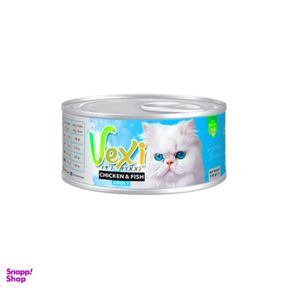 کنسرو گربه وکسی مدل مرغ و ماهی وزن 110 گرم