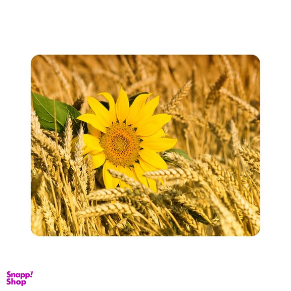ماوس پد اطلس آبی طرح مزرعه گندم و گل آفتاب گردان مدل T6778