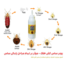 پودر ساس کش هلاک مدل Bed Bug حجم 130 میلی لیتر