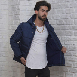 کاپشن مردانه مدل 1102 رنگ سرمه ای