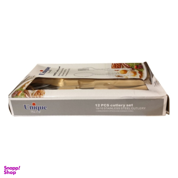 ست قاشق و چنگال 12 پارچه یونیک مدل مای 18/10 کد RAGA