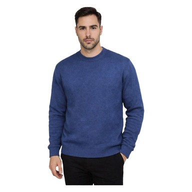 پلیور یقه گرد مردانه مدل ABN-G-B2 رنگ آبی نفتی