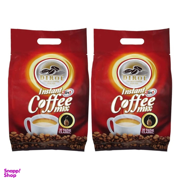 کافی میکس 3in1 دیرول بسته ۳۰ عددی مجموعه 2 عددی