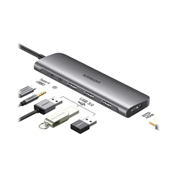 هاب 3 پورت Type C به 3.0 USB با یک پورت HDMI و قابلیت PD یوگرین مدل CM136