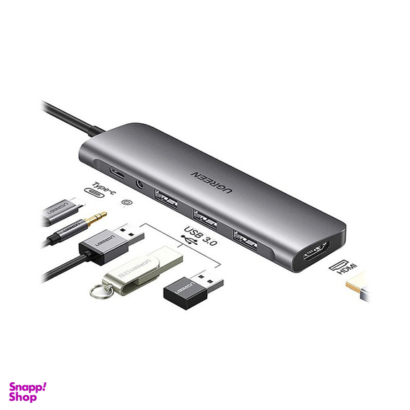 هاب 3 پورت Type C به 3.0 USB با یک پورت HDMI و قابلیت PD یوگرین مدل CM136