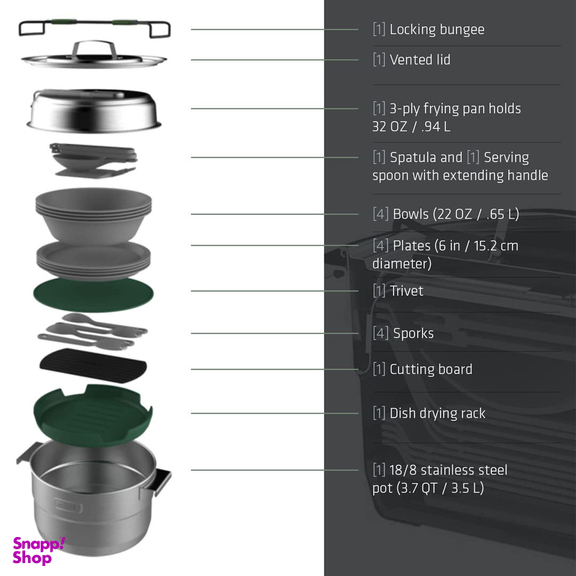 ست قابلمه استنلی (Stanley) مدل Base Camp Cook Set گنجایش 3.5 لیتر