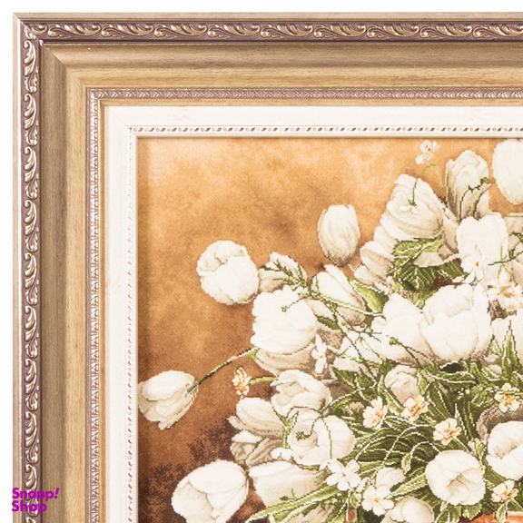 تابلو فرش دستباف سی پرشیا مدل گل لاله در گلدان مسی کد 903662